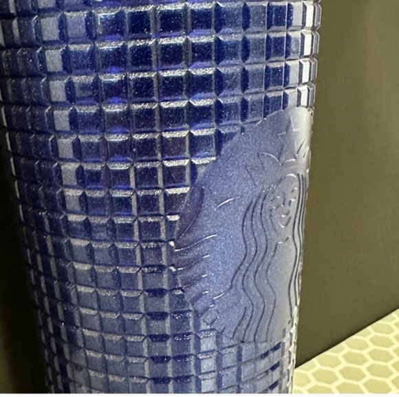 SALE!! 2 FOR $30 Starbucks Blueberry Pearl Grid Glitter Venti 24 oz Tumbler Cup - Picture 12 of 12